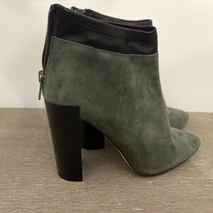 Saks Fifth Avenue Black and Gray Heeled Boots